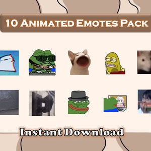 10 Animated Meme Emotes Pack #7 | Twitch Meme Emotes | Discord Emotes | Emotes for streamers and gamers | Emote pack | Memes | Funny emotes