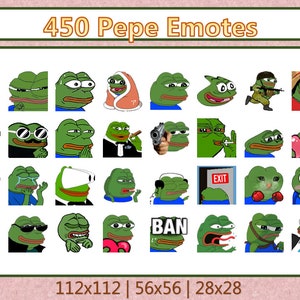 450 Pepe Emotes Mega Pack | Twitch Emotes | Discord Emotes | Text emotes for streamers and gamers | Emote pack | Text emotes | Peepo