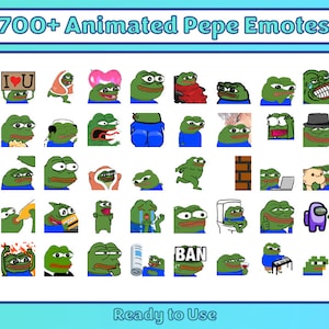700+ Animierte Pepe Emotes Super Mega Pack | Twitch Emotes | Discord Emotes | Emotes für Streamer und Gamer | Emote-Paket