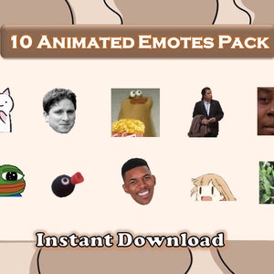10 Animated Meme Emotes Pack #10 | Twitch Meme Emotes | Discord Emotes | Emotes for streamers and gamers | Emote pack | Memes | Funny emotes