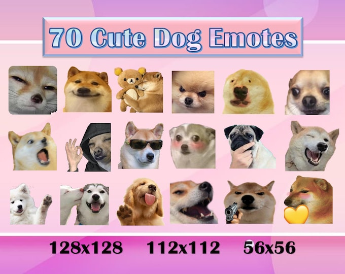 70 Cute Dogs Emotes for Twitch and Discord | Twitch Meme Emotes ...