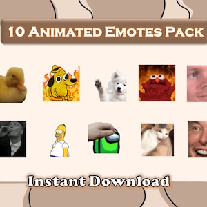 10 Animated Meme Emotes Pack #9 | Twitch Meme Emotes | Discord Emotes | Emotes for streamers and gamers | Emote pack | Memes | Funny emotes