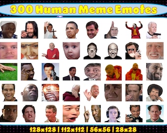 300 Human Meme Emotes for Twitch and Discord | Twitch Emotes | Discord Emotes | Emotes for streamers and gamers | Emote pack | Memes