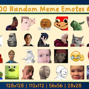 200 Random Meme Emotes for Twitch and Discord #5 | Twitch Emotes | Discord Emotes | Emotes for streamers and gamers | Emote pack | Memes