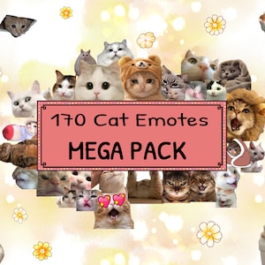 170 Cat Emotes Pack | Twitch Emotes | Discord Emotes | Cute cat emotes for streamers and gamers | Funny cat emotes | Emote pack