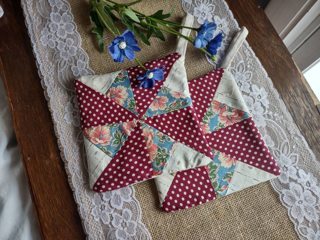 Quilt Block Potholders Etsy