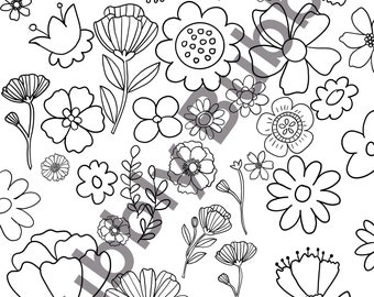 Spring Coloring Pages Digital Download - Etsy
