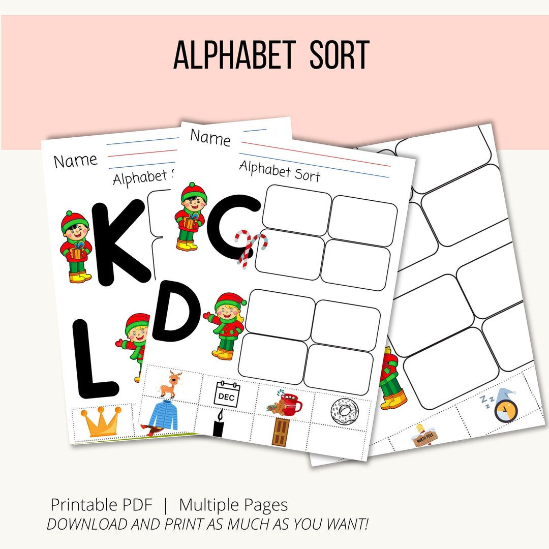 ABC Sort, Alphabet Sort, Alphabet Match, Letter Sort, - Etsy