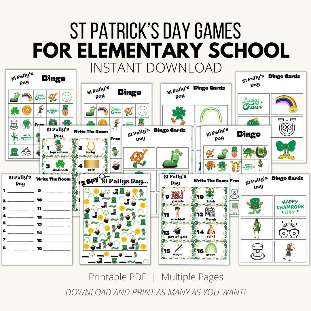 St Patricks Day Printable Elementary School, Saint Patrick Day ...