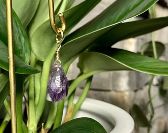 Mini Amethyst Crystal Plant Stake