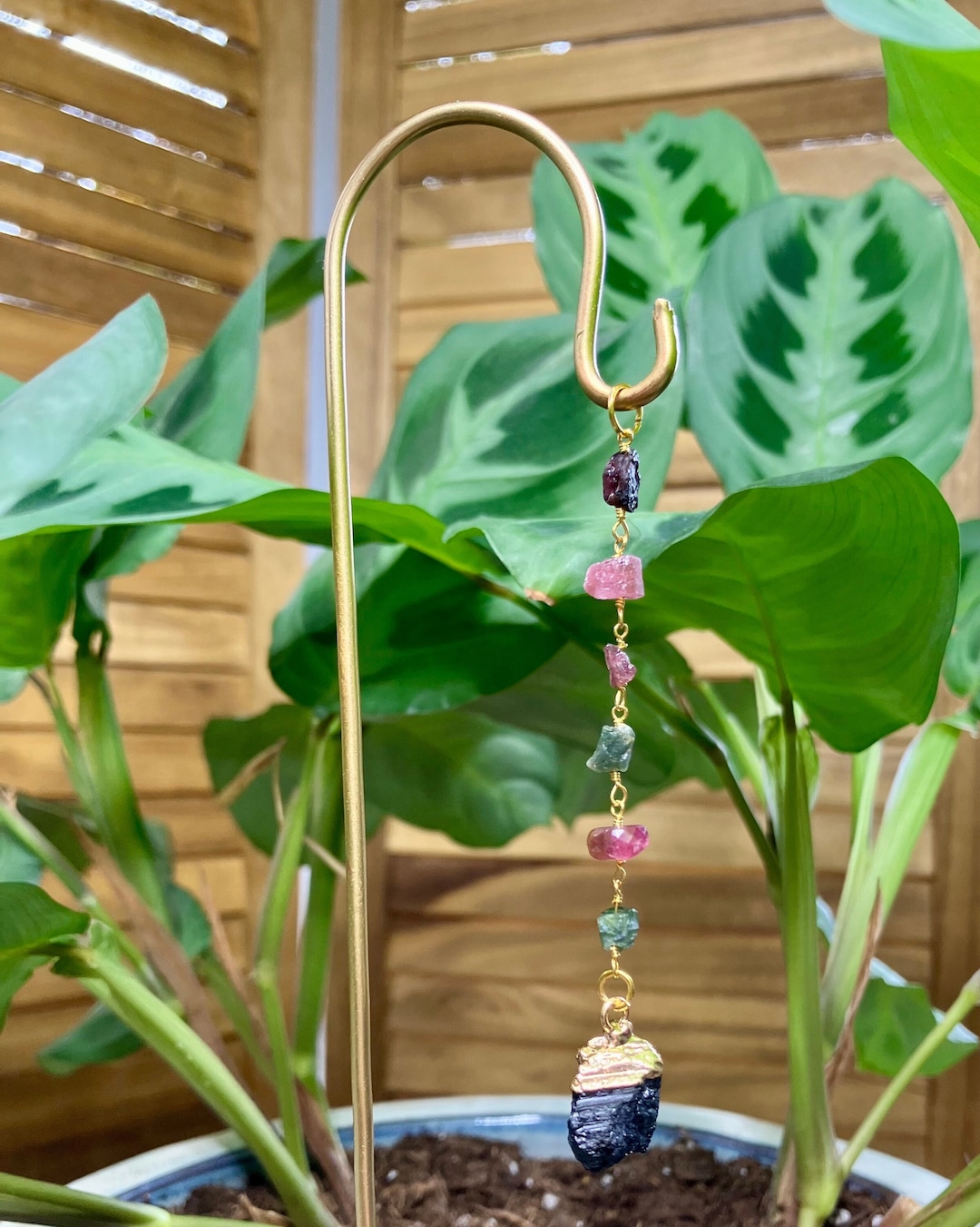 Houseplant Stake, Monstera Plant Décor, Plant Stake Suncatcher for