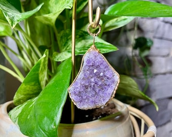 Amethyst Plant Stake, House Plant Decor, Wire Plant Stake, Plant Decorations, Home Decor, Cute Home Decoration, Plant Lovers Gift Idea