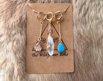 Set of 3 Plant Charms “Sunstone & Sky”