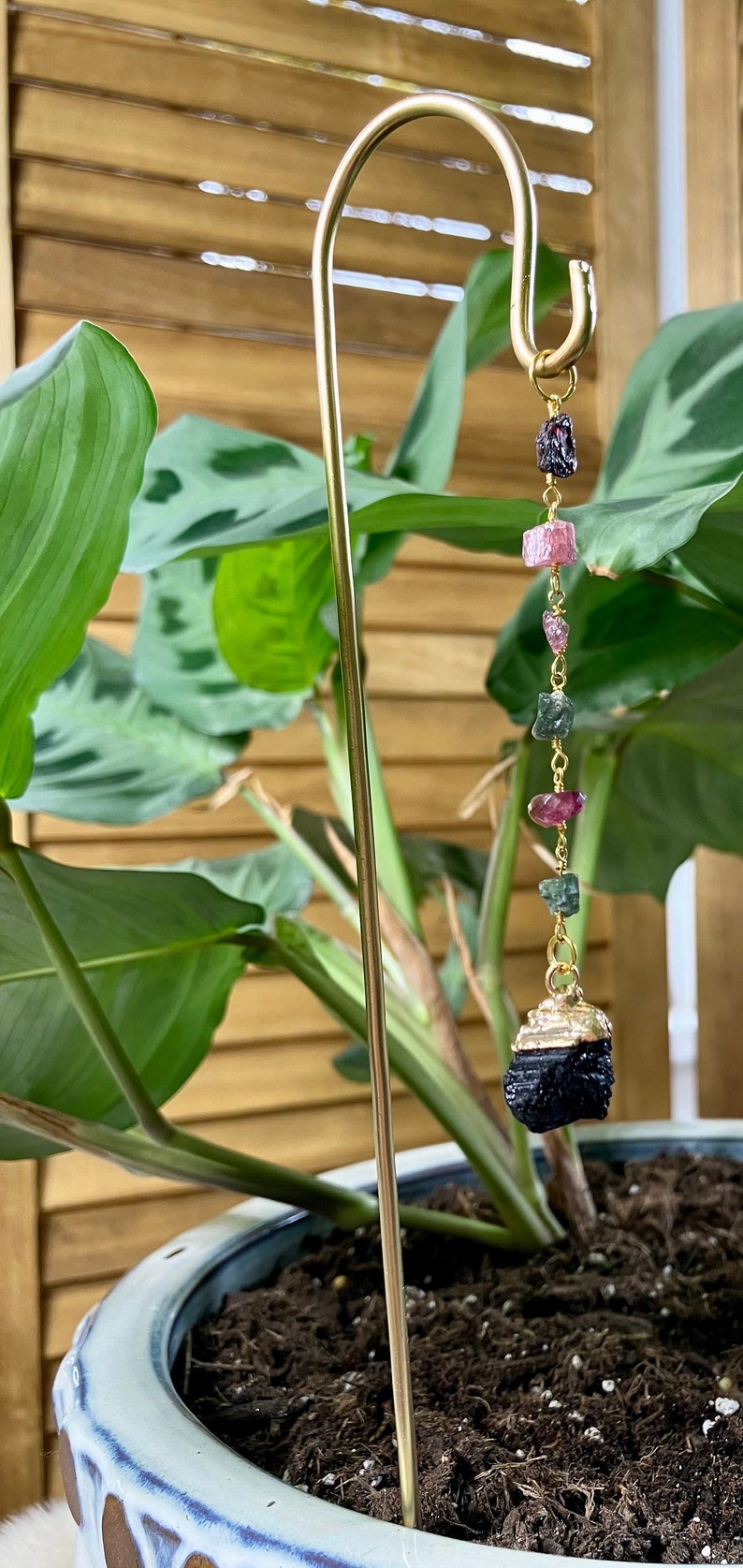 Houseplant Stake, Monstera Plant Décor, Plant Stake Suncatcher for