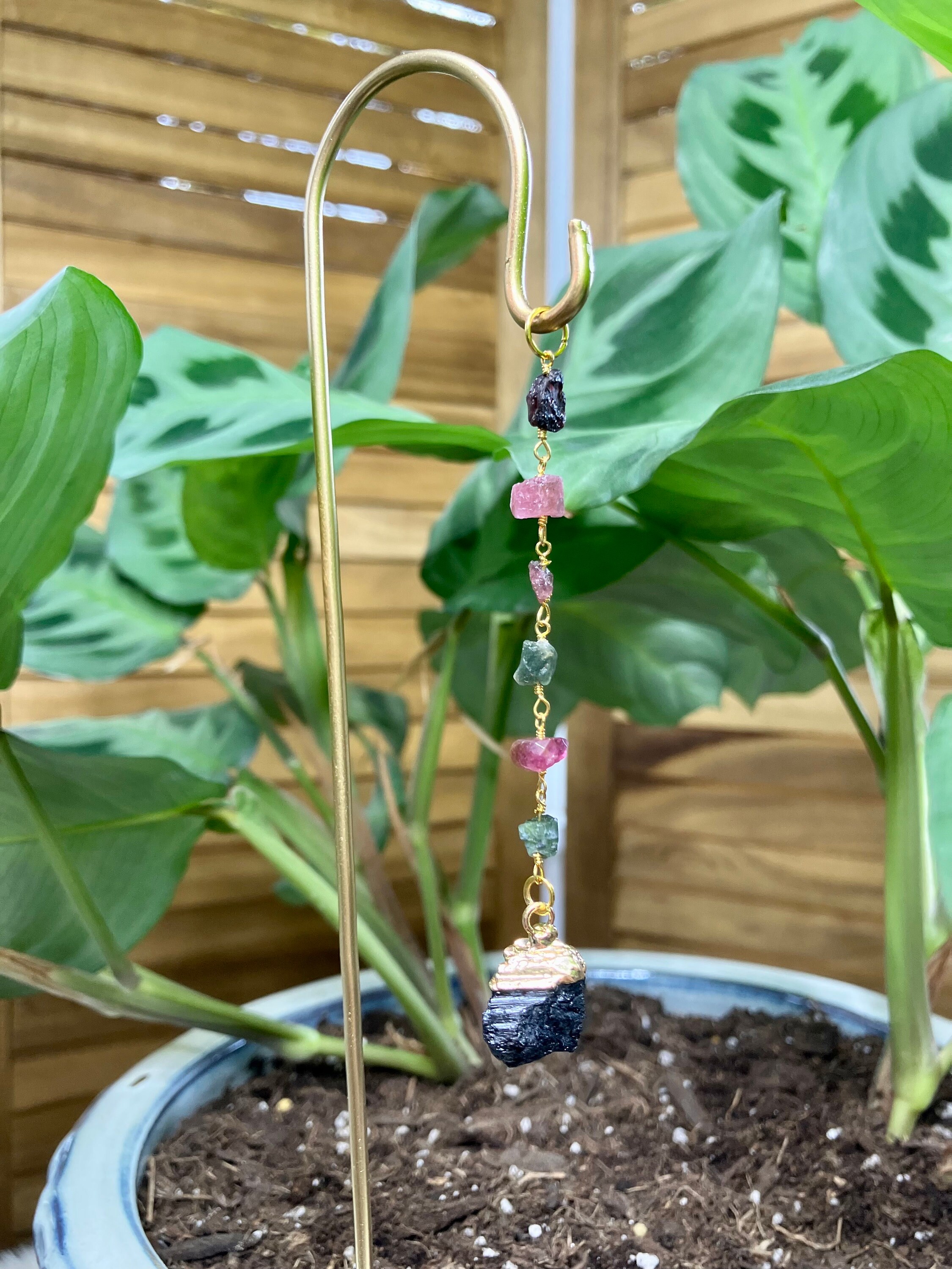 Houseplant Stake, Monstera Plant Décor, Plant Stake Suncatcher for