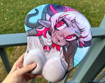 VEGA 3D MOUSEPAD, booby mousepad, vtuber anime oppai / tiddy ergonomic gaming mouse pad