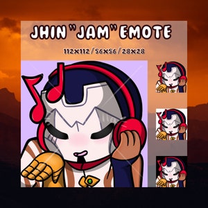 League of Legends Jhin JAM Emote | dance | Sticker | Twitch Streaming | Discord | YouTube | Facebook |