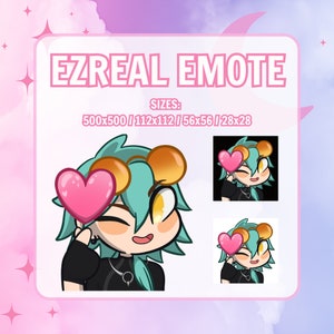 League of Legends Ezreal Emote | Heartsteel | Love | Heart | Sticker | Twitch Streaming | Discord | YouTube | Facebook | Kick