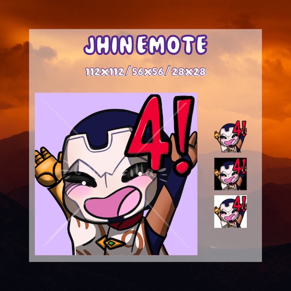 League of Legends エモートピンバッジ League of Legends Jhin Emote | Sticker | Twitch Streaming