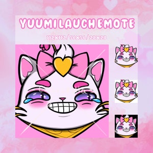 League of Legends Yuumi Emote | Sticker | Twitch Streaming | Discord | YouTube | Facebook | Cute | Laugh emote | Laugh