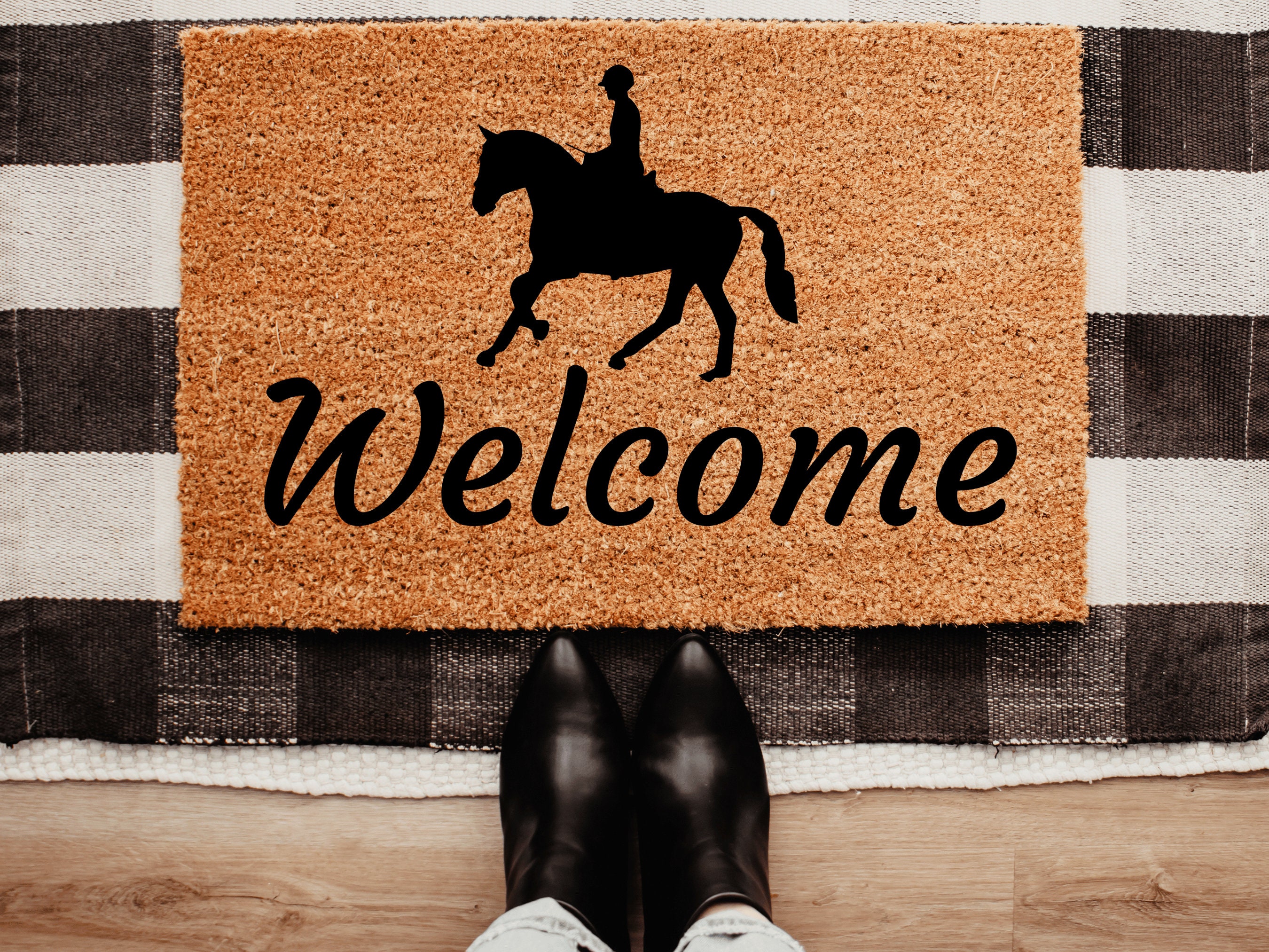 Horse Mat for Animal Lover Farm Doormat Horse Lover Etsy