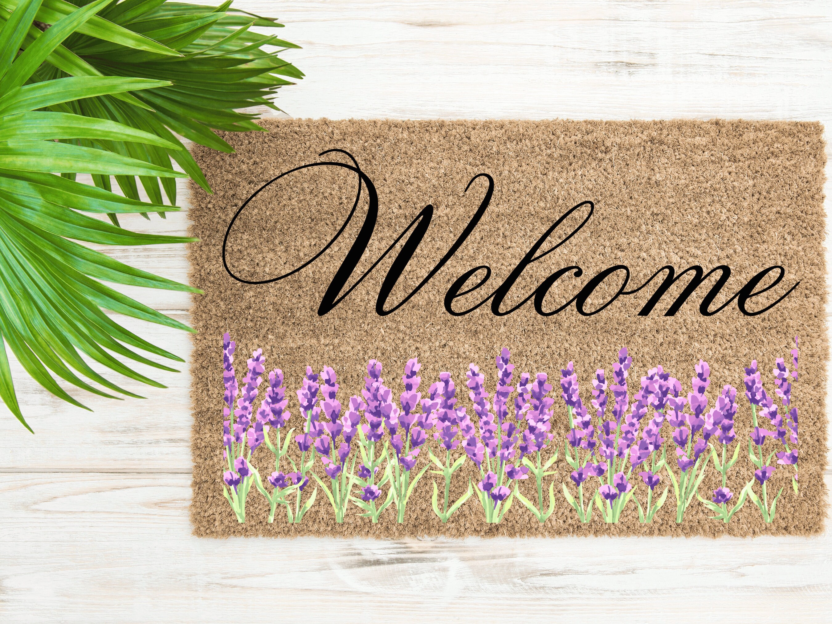 Lavender Mat Doormat Coir Mat Etsy