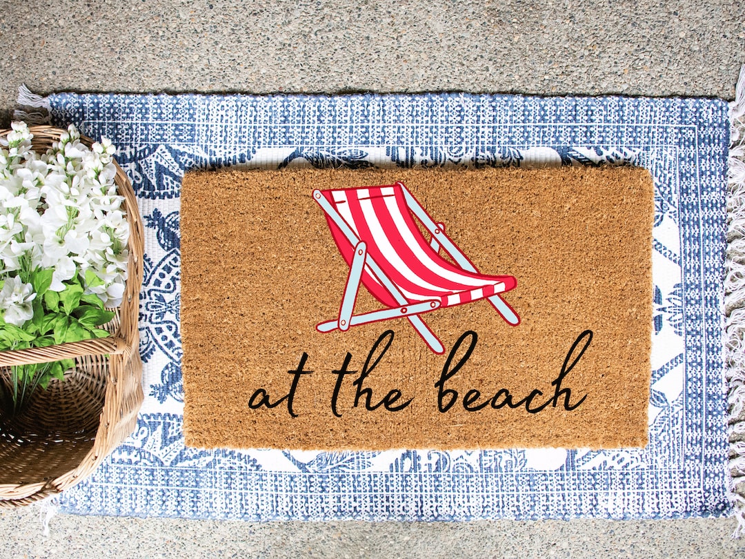 Coastal Mat, at the Beach Doormat, Beachy Front Door Mat