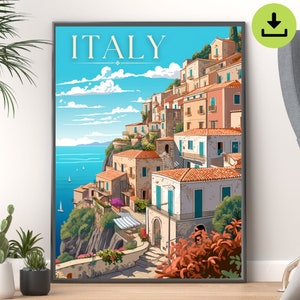 Italy Travel Poster - Premium Wall Art Print | Stunning Home Decor | Instant Downloadable Print