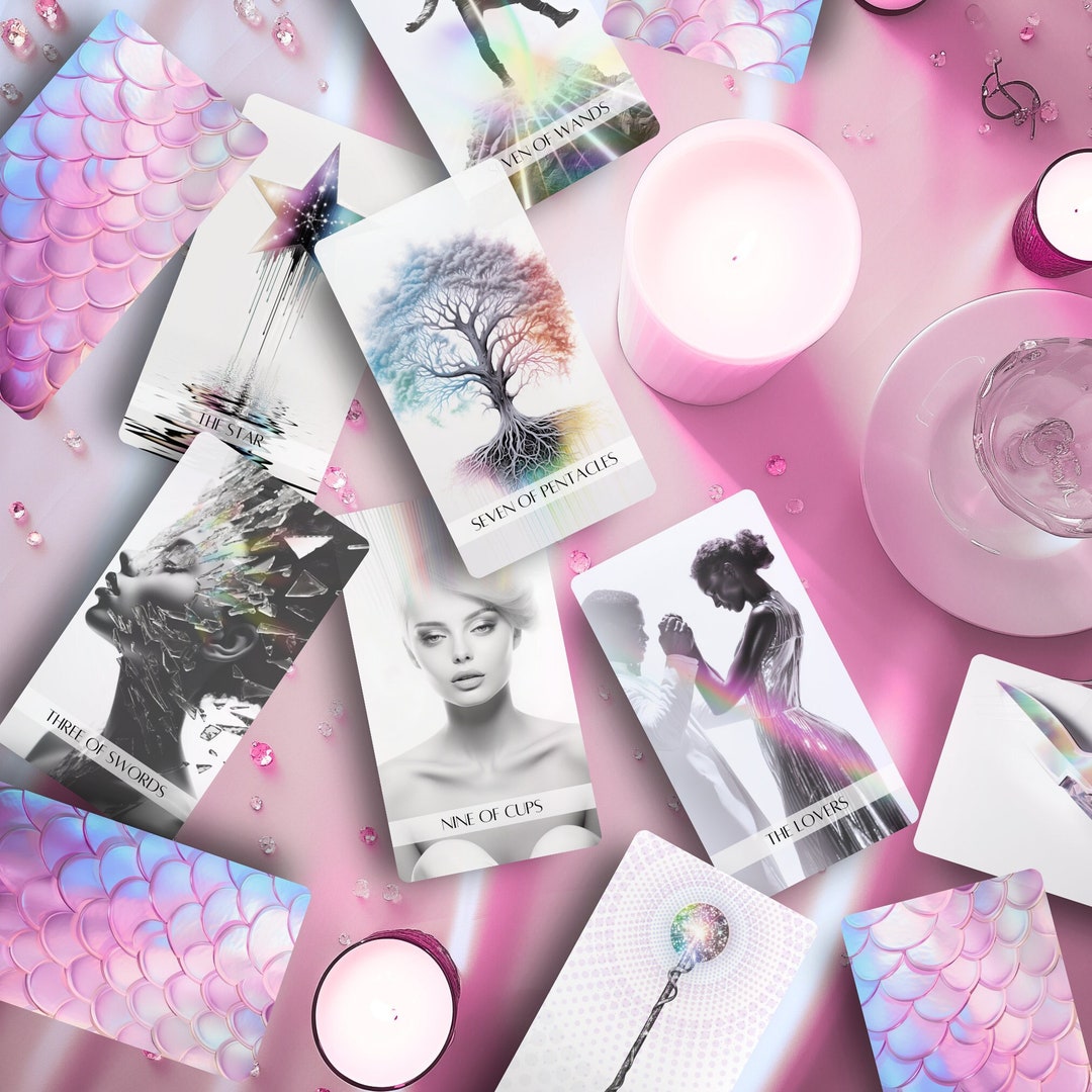 Tarot Deck Unique Tarot Deck Iridescent Tides Tarot Deck Indie Tarot