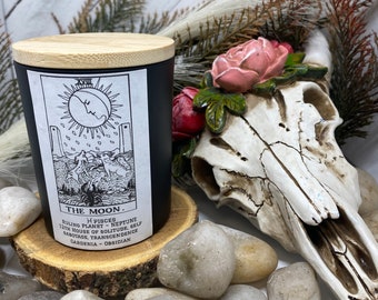 Tarot Candle l Aromatic Fragrance listed in Description  l Divination l Crystal l Info of all  22 Major Arcana on Label | Phthalate Fresh