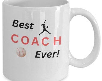 Gift for softball coach, gift mug for softball coach-best coach ever!
