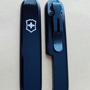 Zmodyfikowane na zamówienie Victorinox (oryginalne) 91 mm plus (różne kolory) skale z klipsem + odblaskowy wisior/smycz