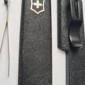 Custom Victorinox Swirl effect 91mm Plus Scales With Clip & Black tweezers /Black toothpick/split ring image 4