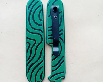 Custom  SAK Scales #3d printed with clip Green or Red