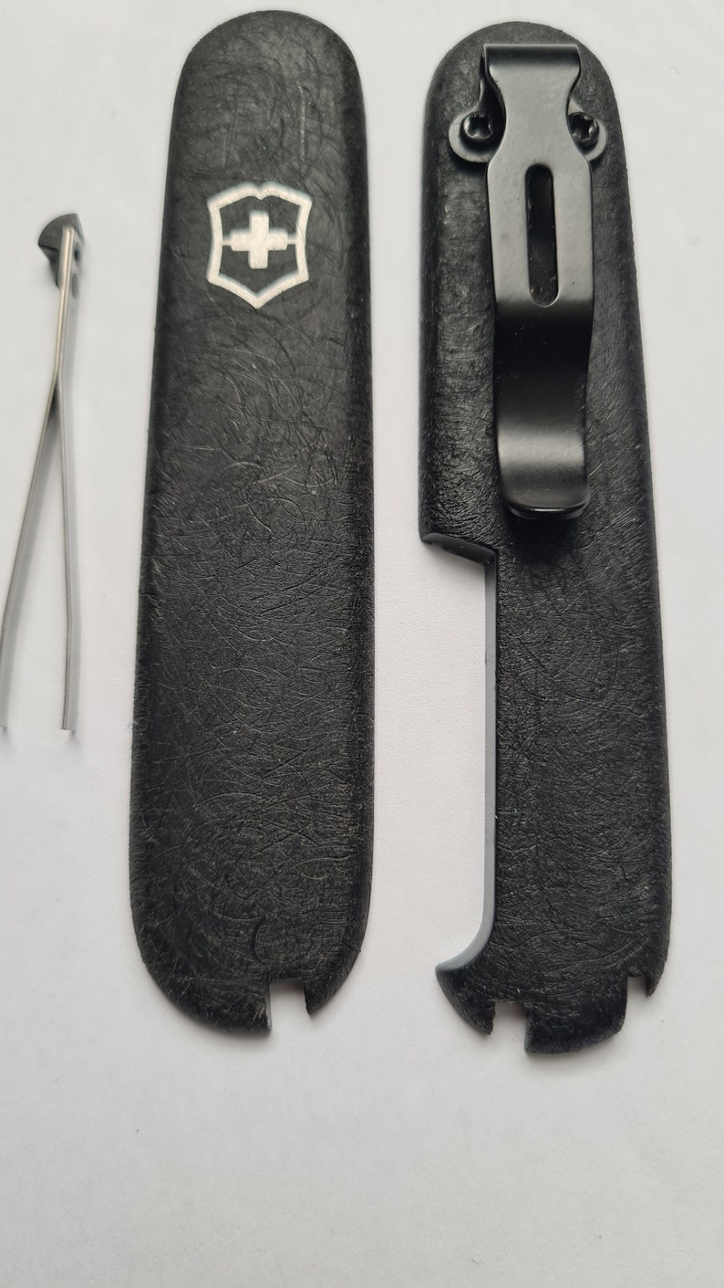 Custom Victorinox Swirl effect 91mm Plus Scales With Clip & Black tweezers /Black toothpick/split ring image 3