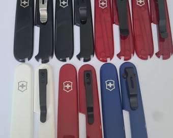 Custom Modified 91mm genuine Victorinox Scales with clip.. Various colours & clips