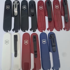 Custom genuine Victorinox  91mm Plus Scales, SWIRL finish with clip