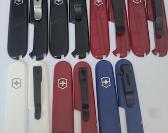 Custom genuine Victorinox  91mm Plus Scales, Swirl finish with clip