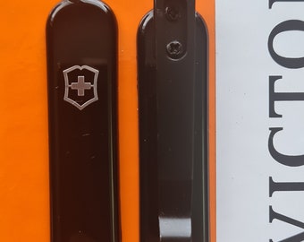 Custom (SAK) victorinox 58mm scales with clip. various  colours. Black clip