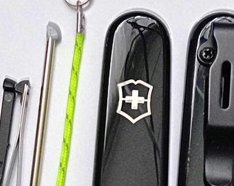 Coltello Victorinox modificato personalizzato (originale) da 91 mm Plus con clip e utensili + clip Phillips s/d##attaccata##