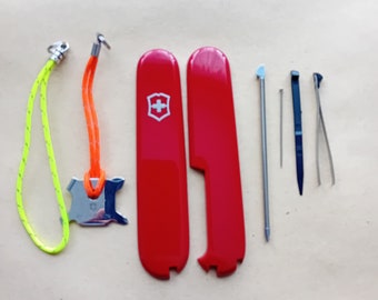Genuine Victorinox  91mm Plus Scales + tool sets + Quattro tool & 1 free reflective ++lanyard