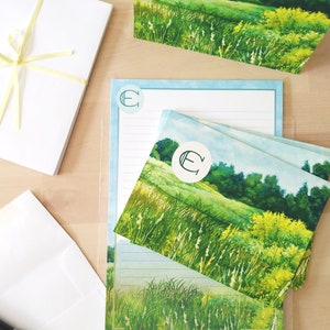 Summer Meadow Monogrammed Stationery Set