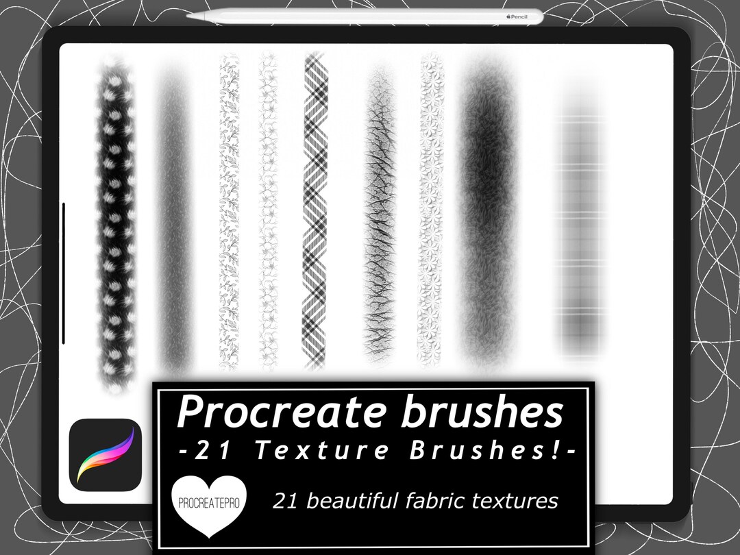 21 Procreate Texture Brushes Etsy