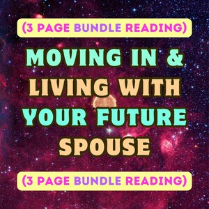 Trasferirsi e vivere con il tuo futuro coniuge (pacchetto di 3 pagine) Tarocchi per il futuro coniuge, lettura del matrimonio, divinazione, tarocchi del matrimonio, sensitivi