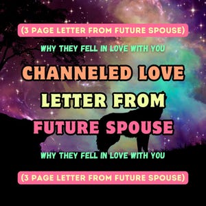Carta de amor canalizada de mi futuro cónyuge (carta de 3 páginas) - Lectura de mi futuro cónyuge, lectura del tarot de mi futura pareja, futuro esposo