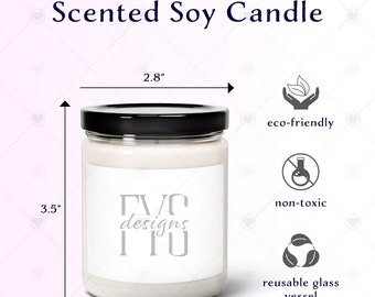 Candle Mockup Black Lid, Candle Size Chart, Lumient Candle Mockup 9oz, Soy Candle Mockup, Jar Candle Mockup Size Chart, Candle Mock Up POD