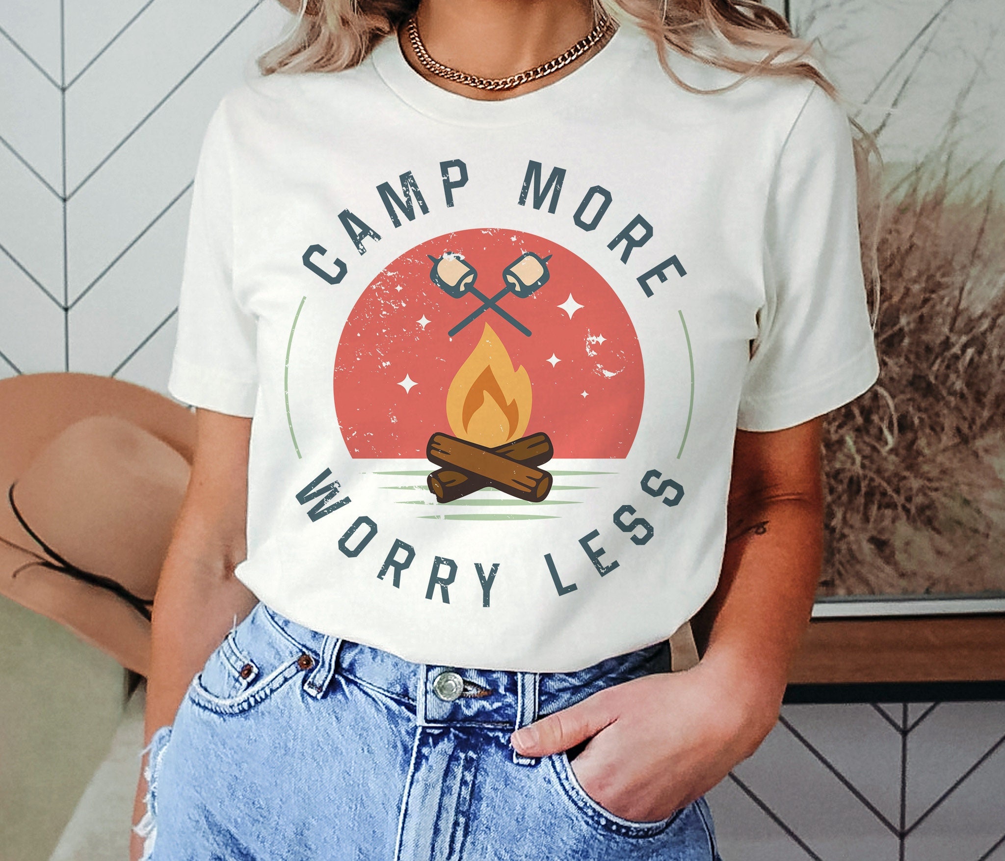 Camping PNG, Camp More Worry Less PNG, Camping Sublimation, Sublimation ...