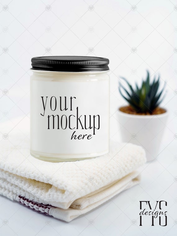 Candle Mockup, Candle Label Mockup, Printify Scented Candle Mockup 9oz, Black Lid Candle Mockup, Spa Candle Mockup, Styled Candle Mockup