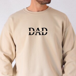 Custom Dad Sweatshirt with Kid Names, Father's Day Gift