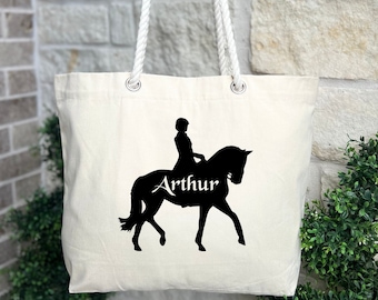 Personalized Horse Tote Bag: Equestrian Gift